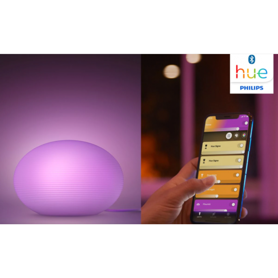 Lampa De Masa Bec Led E27, Control Bluetooth, Ip20, Putere 9.5 W, Flux 800 - 806 Lm, Contemporan, Izolatie Dubla, Culoare Alb