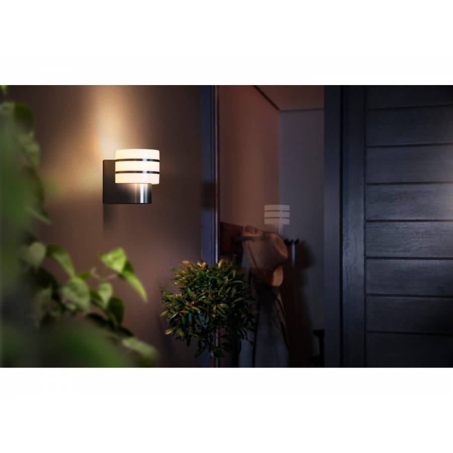 Lampa De Perete Exterior Philips, Rezistenta Ip44 La Intemperii,  Modern, Putere 9 W (60 W), 806 Lm, Material Aluminiu, Lumina Alba, Argintiu