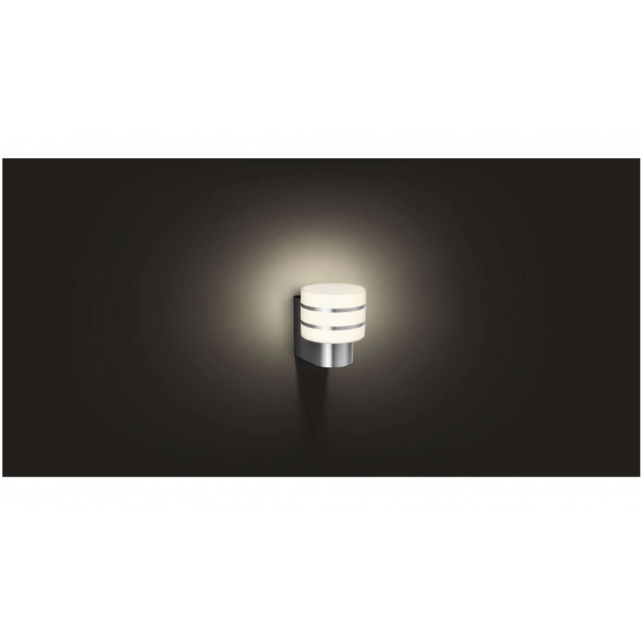 Lampa De Perete Exterior Philips, Rezistenta Ip44 La Intemperii,  Modern, Putere 9 W (60 W), 806 Lm, Material Aluminiu, Lumina Alba, Argintiu