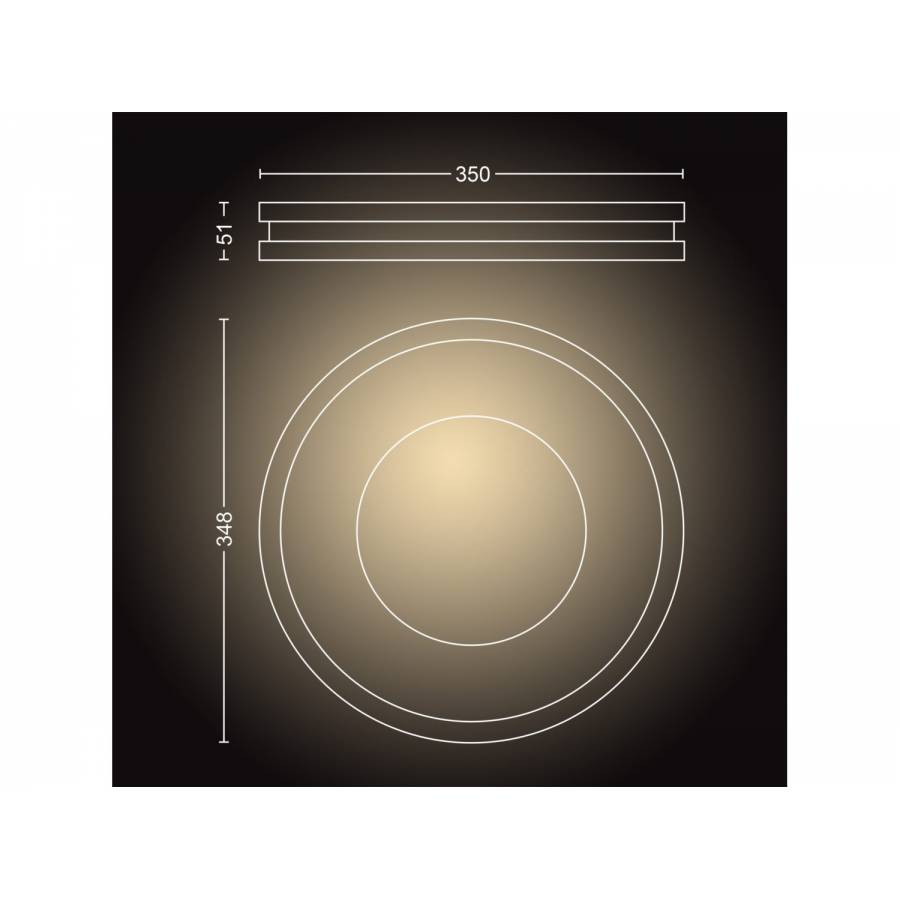 Lampa De Plafon Led Philips Cu Ambianta Alba, Control Bluetooth, Material Metal, Zigbee Light Link, Eyecomfort, 2400 Lm, 25000 Ore, Argintiu