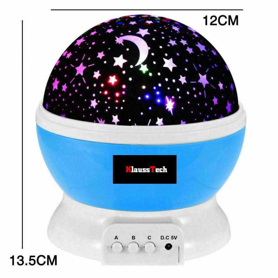 Lampa De Veghe Rotativa Klausstech, Proiectii Luminoase, Culori Interschimbabile, Lumina Led, Ideala Pentru Camera Copilului, Design Modern, Multicolor