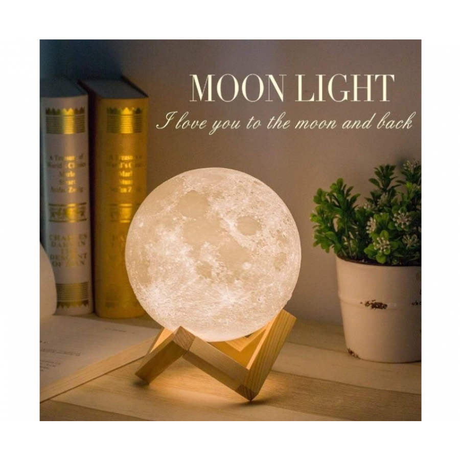 Lampa Klausstech De Veghe Cu Lumina Multicolora Led, Diametru 15 Cm, 7 Culori, Design Luna, Intensitate Reglabila, Ip20, Usb, 300 Ma, Modern, Alb