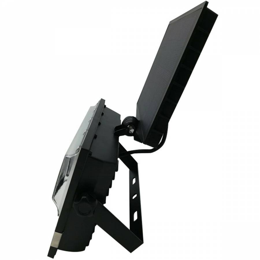 Lampa Led Cu Panou Solar Klausstech, Senzor De Miscare, Waterproof, Acumulator 4800 Mah, 50 Led-uri Incorporate, 3 Moduri De Iluminare, Design Modern, Negru