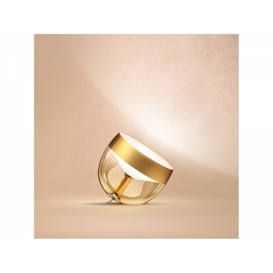 Lampa Led Rgb Philips Cu Lumina Alba Si Color, Bluetooth/bridge, Plug And Play, Sintetic Si Metal, 25000 Ore, 100 - 240 V, 50 - 60 Hz, Ip20, Auriu