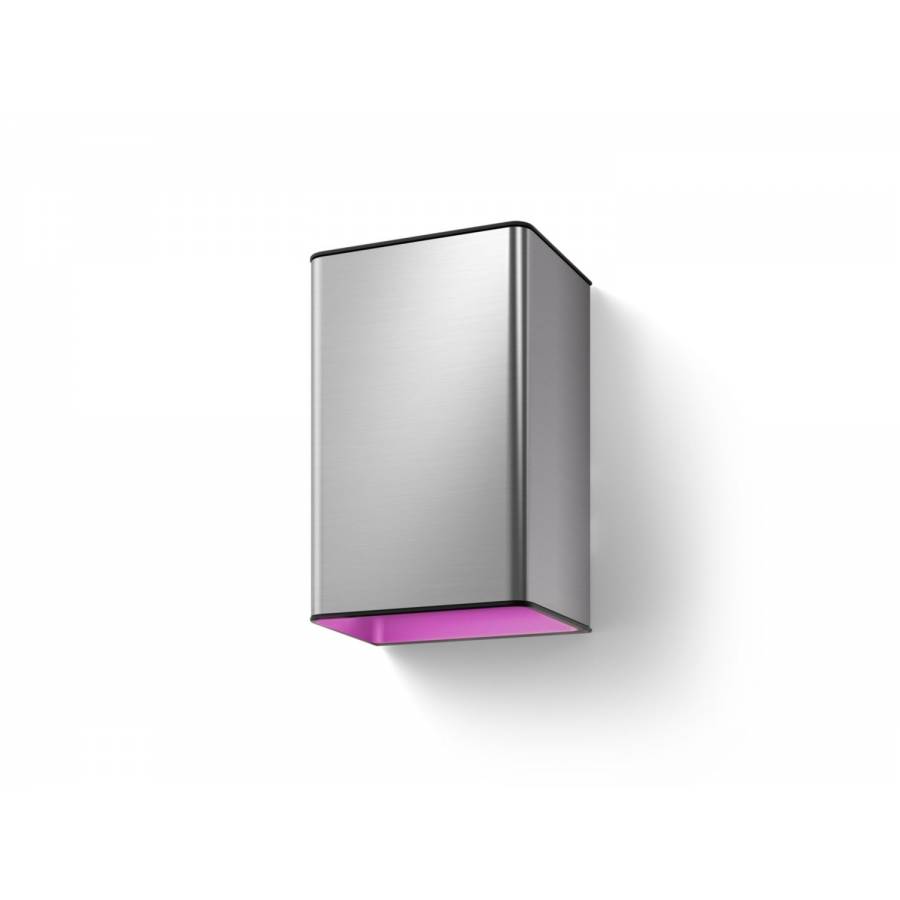 Lampa Moderna De Perete Philips Din Otel Inoxidabil, Ambianta Alb Si Color, Led Integrat, Alimentare La Retea, Ip44, 1200 Lm, Autonomie 25000 Ore, Gri