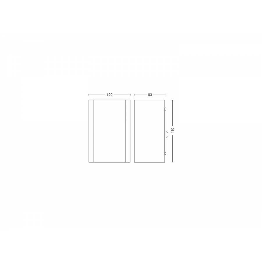 Lampa Moderna De Perete Philips Din Otel Inoxidabil, Ambianta Alb Si Color, Led Integrat, Alimentare La Retea, Ip44, 1200 Lm, Autonomie 25000 Ore, Gri