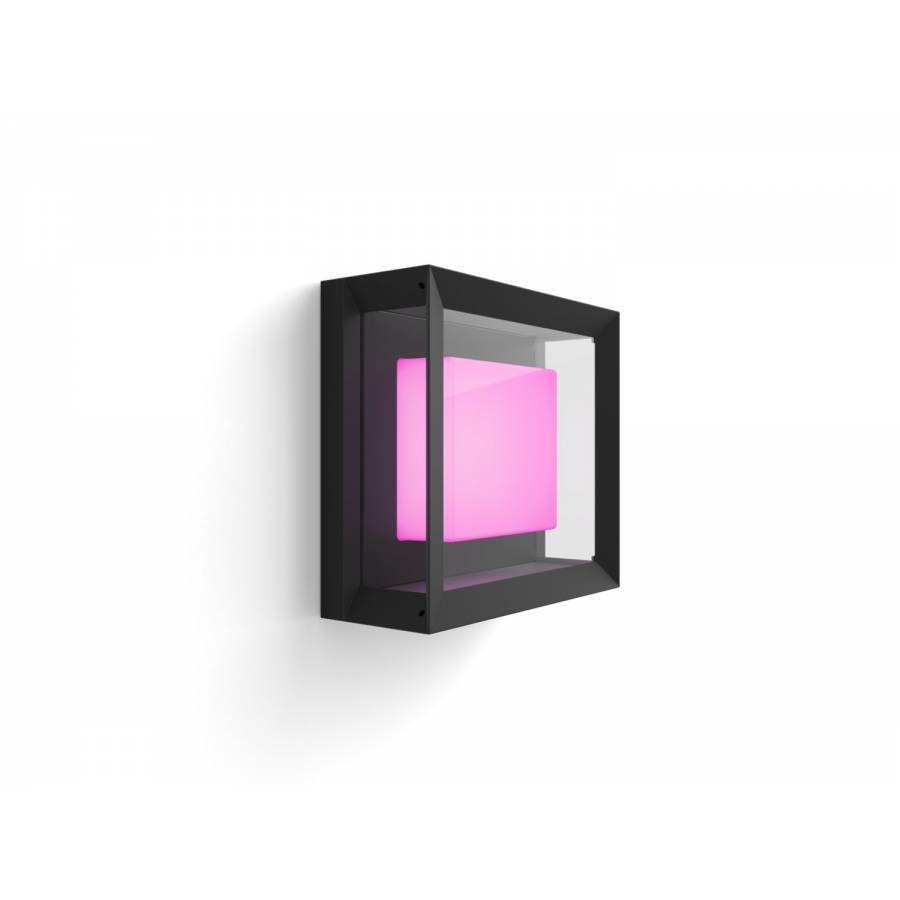 Lampa Philips De Perete Exterior Led Rgbw, Protectie Ip44, Material Aluminiu/sticla, Tehnologie Eyecomfort, 1150 Lm, Putere 15 W, Negru