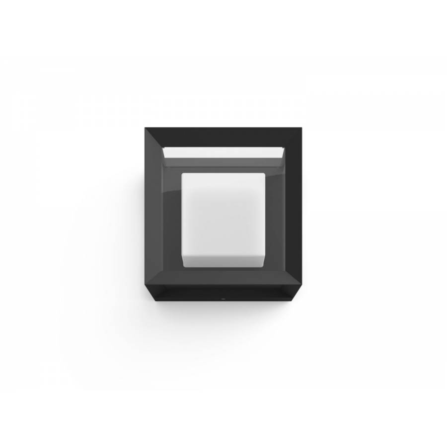 Lampa Philips De Perete Exterior Led Rgbw, Protectie Ip44, Material Aluminiu/sticla, Tehnologie Eyecomfort, 1150 Lm, Putere 15 W, Negru