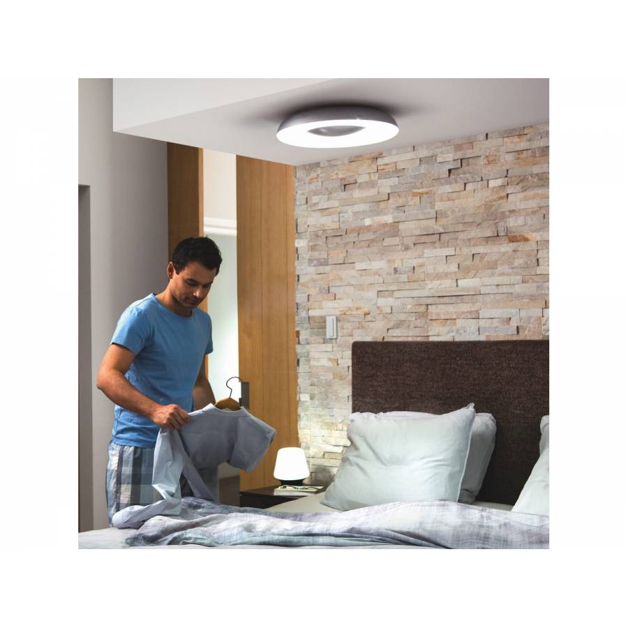 Lampa Philips De Plafon Cu Led Integrat, Ambianta Calda, Intrerupator Inclus, Control Bluetooth, Contemporan, Eyecomfort, 2400 Lm, 2200 6500 K, Negru