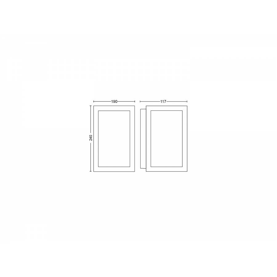 Lampa Philips Exterior Led Rgbw De Perete, Tensiune 230 V, Flux Luminos 1200 Lm, 6500 K, Bec Led, Grad Protectie Ip44, Material Metal/sticla, Negru