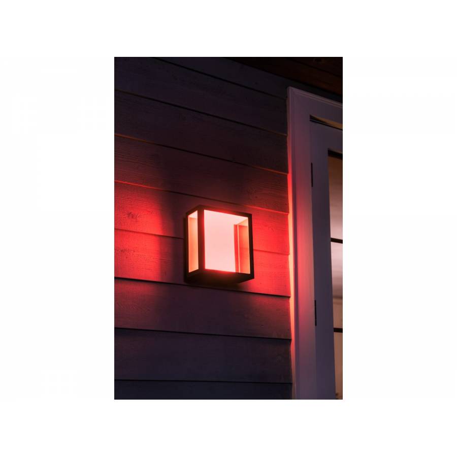 Lampa Philips Exterior Led Rgbw De Perete, Tensiune 230 V, Flux Luminos 1200 Lm, 6500 K, Bec Led, Grad Protectie Ip44, Material Metal/sticla, Negru