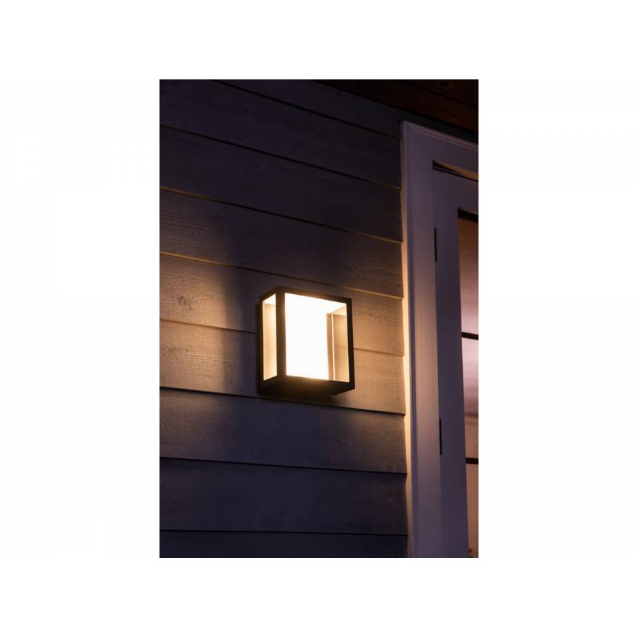 Lampa Philips Exterior Led Rgbw De Perete, Tensiune 230 V, Flux Luminos 1200 Lm, 6500 K, Bec Led, Grad Protectie Ip44, Material Metal/sticla, Negru