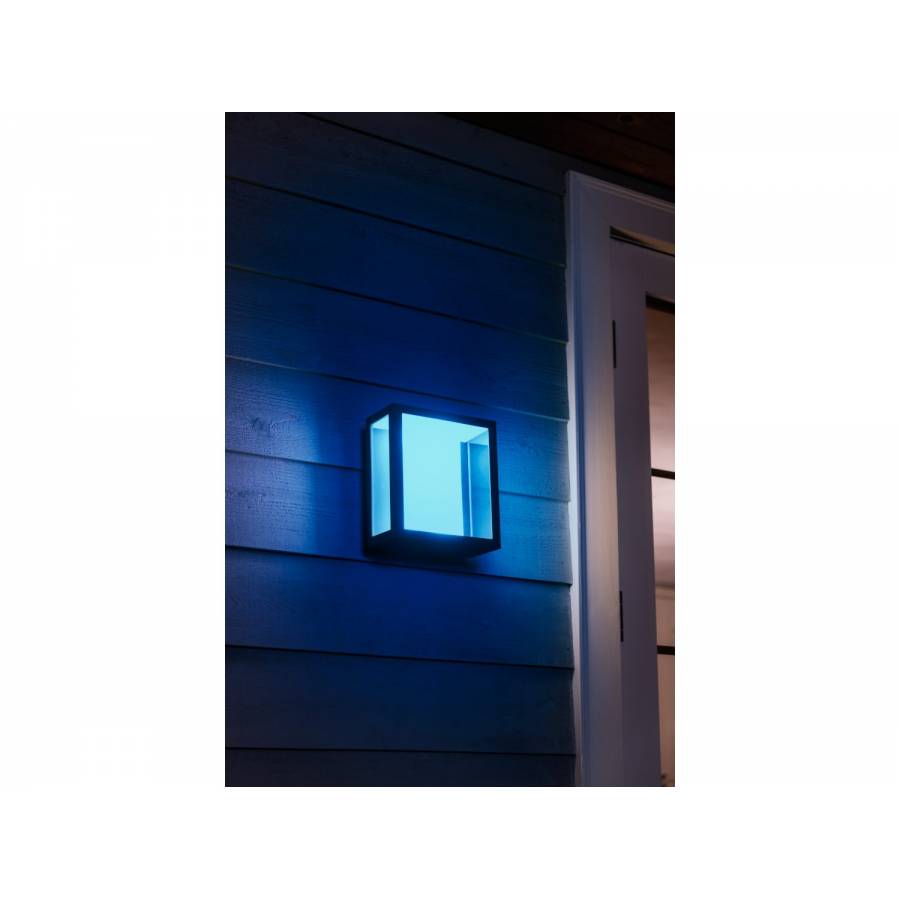 Lampa Philips Exterior Led Rgbw De Perete, Tensiune 230 V, Flux Luminos 1200 Lm, 6500 K, Bec Led, Grad Protectie Ip44, Material Metal/sticla, Negru