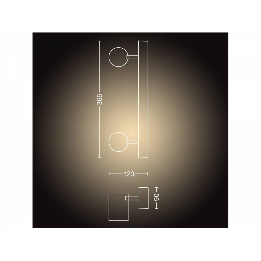 Lampa Philips Luminoasa Baie, Led Soclu Gu10, Control Bridge/bluetooth, Ambianta Alba, Intrerupator Inclus, Metal, 700 Lm, Ip44, Culoare Alb