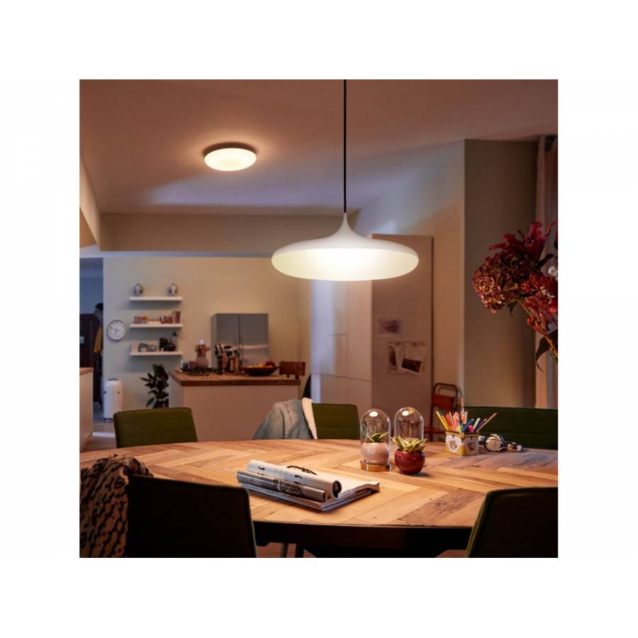 Lampa Philips Suspendata Cu Ambianta Alba, Led Integrat, Control Prin Voce, Setare Temporizare, Control La Distanta, 3000 Lm, 25000 Ore, 33.5 W, Alb