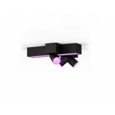 Lampa Plafon Cu 3 Spoturi Incrucisate, Bluetooth, Led Integrat, Metal, Contemporan, 15000 Ore, 2850 Lm, 2000 6500 K, 5.7 W, Negru