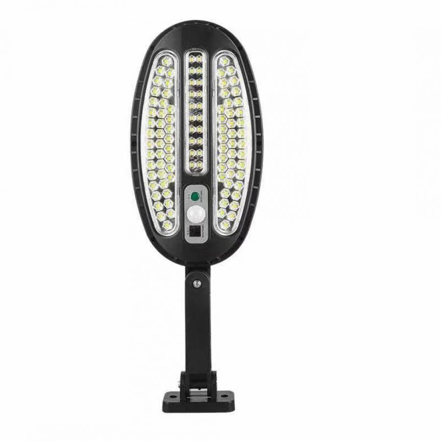 Lampa Solara Cu Senzor Klausstech, 100 Led-uri, Senzor De Miscare, Rezistenta La Intemperii Si Apa, Usor De Instalat, Fara Fire, Design Compact Si Ergonomic, Negru