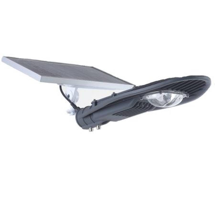 Lampa Solara De Exterior Klausstech, Putere 20 W, Panou Solar Inclus, Tehnologie Led, Lumina Alba 6500 K, Protectie Ip 65, Design Modern, Culoare Negru