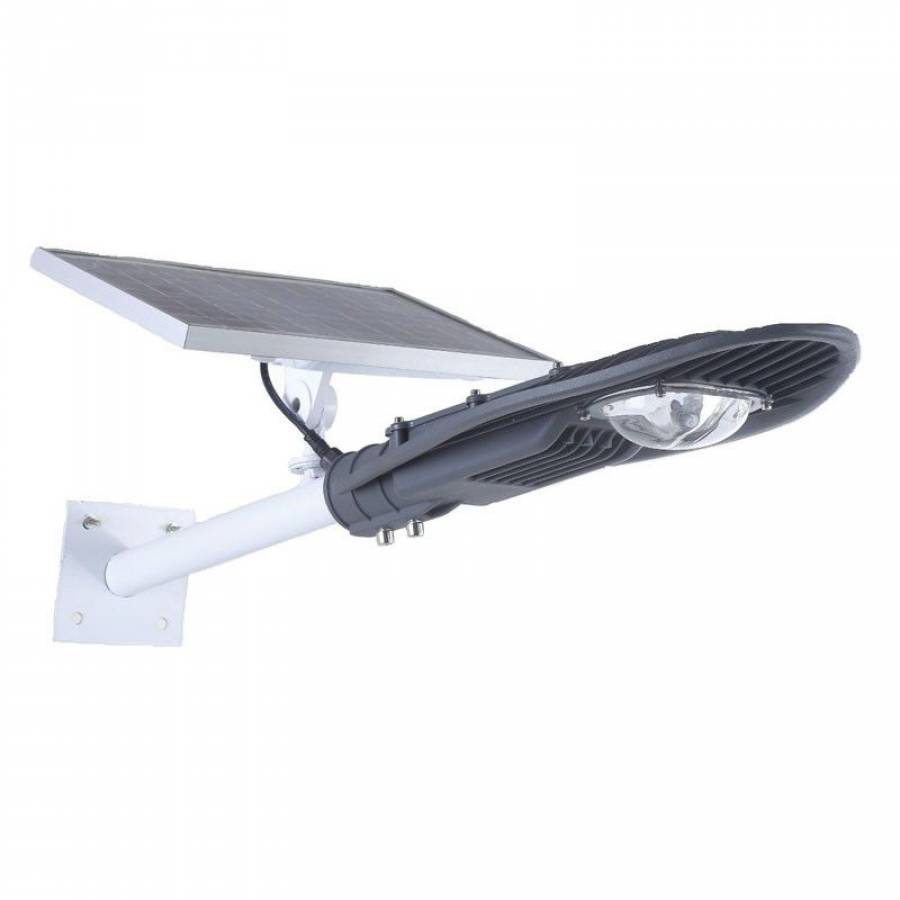 Lampa Solara De Exterior Klausstech, Putere 20 W, Panou Solar Inclus, Tehnologie Led, Lumina Alba 6500 K, Protectie Ip 65, Design Modern, Culoare Negru