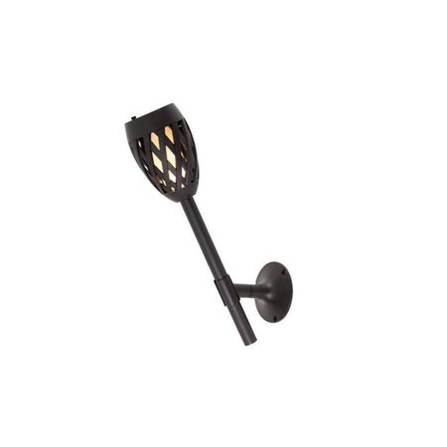 Lampa Solara De Gradina Torta, 12 Led-uri, Efect Real De Flacara, Pornire/oprire Automata, Rezistenta La Intemperii, Design Modern, Negru