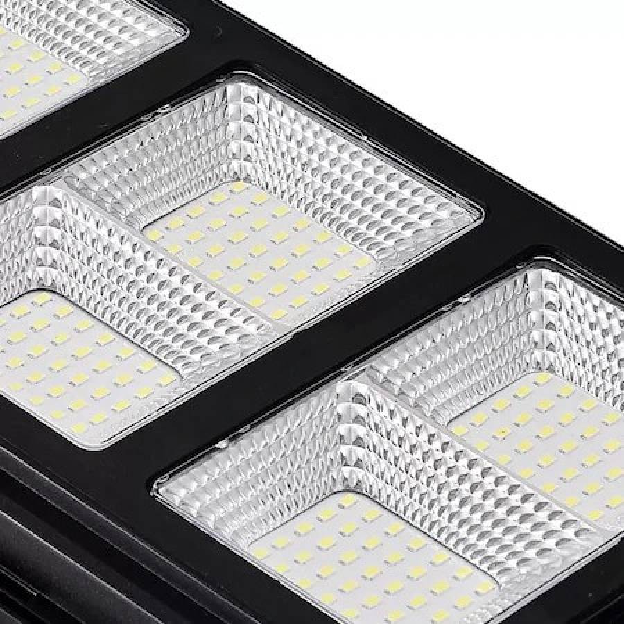 Lampa Solara Klausstech, 150w, 6 Compartimente Luminoase, Cu Panou Solar, Telecomanda Cu Multiple Functii, Temporizator, Negru