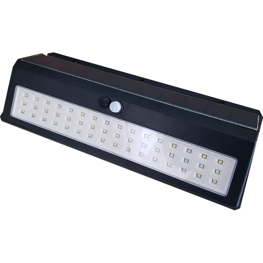 Lampa Solara Klausstech, 48 Led-uri, Lumina Alba, Senzor De Miscare, Panou Solar, Rezistenta La Apa, 3 Moduri Inteligente, Compacta Si Ergonomica, Usor De Instalt, Negru