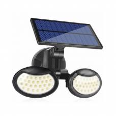 Lampa Solara KlaussTech, De Perete, Senzor De Miscare, 2 Corpuri De Iluminat, 2000 Mah, 120 °, 1000 Lumeni, Negru