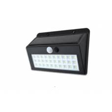 Lampa Solara Klausstech, Senzor De Miscare, 30 Led-uri Tip Smd, Incarcare Solara, Design Compact Si Ergonomic, Rezistenta La Intemperii Si Socuri, Usor De Instalat, Lumina Alba, Negru