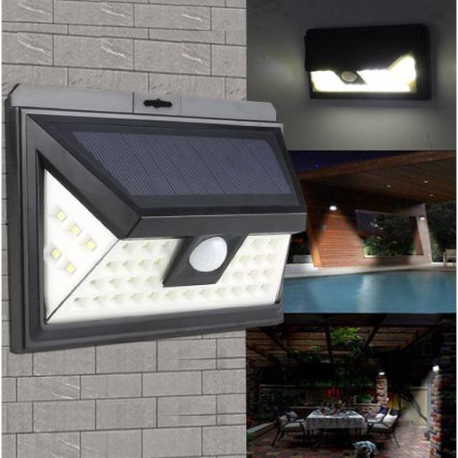 Lampa Solara Klausstech, Senzor De Miscare, Waterproof, Acumulator 1200 Mah, Temperatura Culoare 5500 K, Unghi Iluminare 120°, Panou Solar 0,55 W/5,5 V, Design Ergonomic, Negru