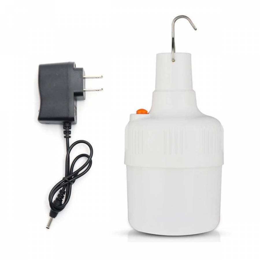 Lampa Solara Led De Urgenta Klausstech, Consum Redus De Energie, Incarcare Solara/retea, Carlig Pentru Prindere, Incarcator Inclus, Luminozitate Intensa, Indicator Baterie,  Design Ergonomic, Alb