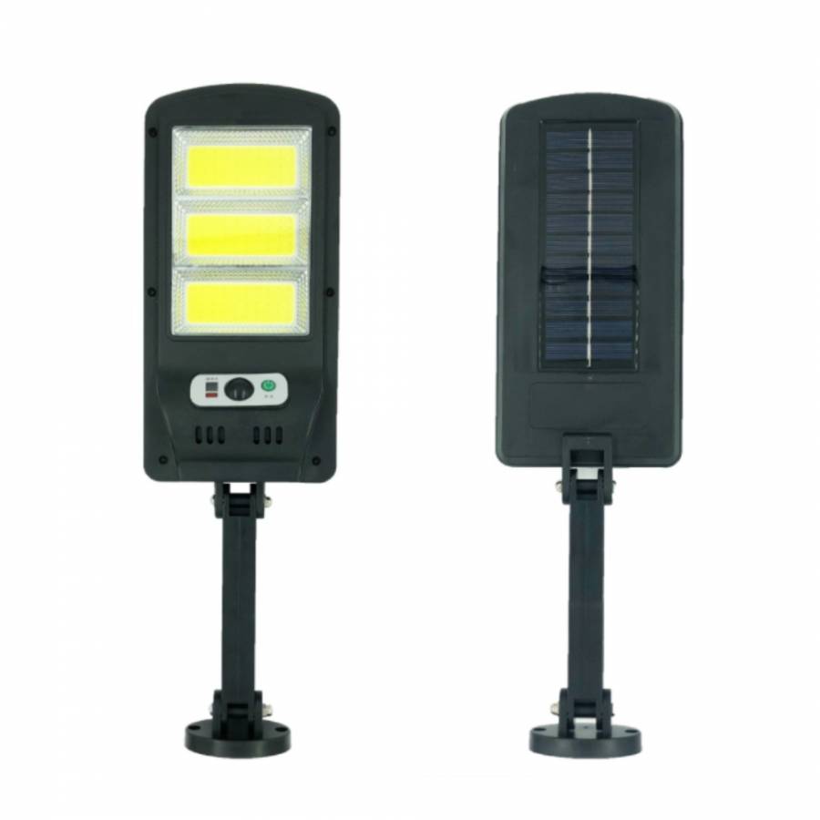 Lampa Solara Led Klausstech, Putere 30w, Ip65, Lumina Alba 6500k, 5 Surse De Lumina, Negru