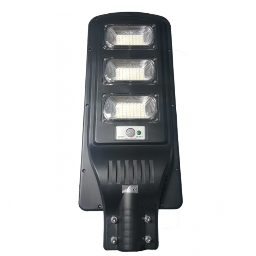 Lampa Solara Led Smd Profesionala Klausstech Pentru Strada Cu Putere 90 W, 120 Led, Acumulator Lithium, Protectie Ip65, Energie Solara, Negru