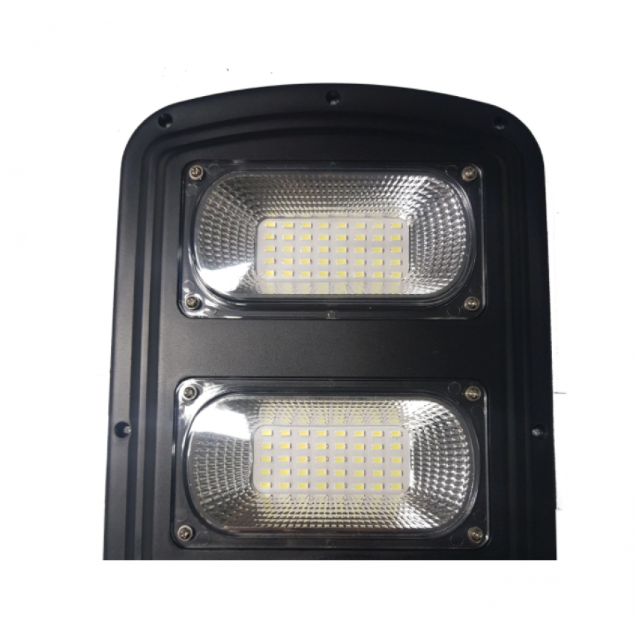 Lampa Solara Led Smd Profesionala Klausstech Pentru Strada Cu Putere 90 W, 120 Led, Acumulator Lithium, Protectie Ip65, Energie Solara, Negru