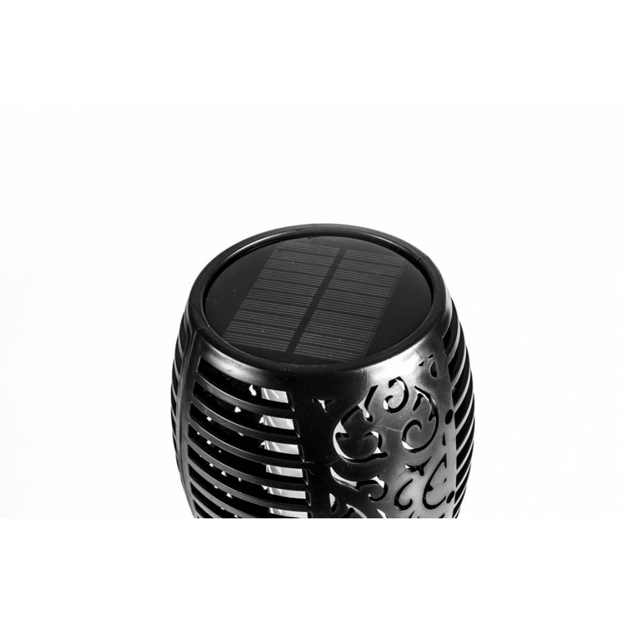 Lampa Solara Pentru Gradina Klausstech, Senzor Crepuscular, Forma Torta, Lumina Led, Waterproof, Acumulator Li-ion 2200 Mah, Flux Luminos 35 Lm, Protectie Supraincalzire, Design Clasic, Negru