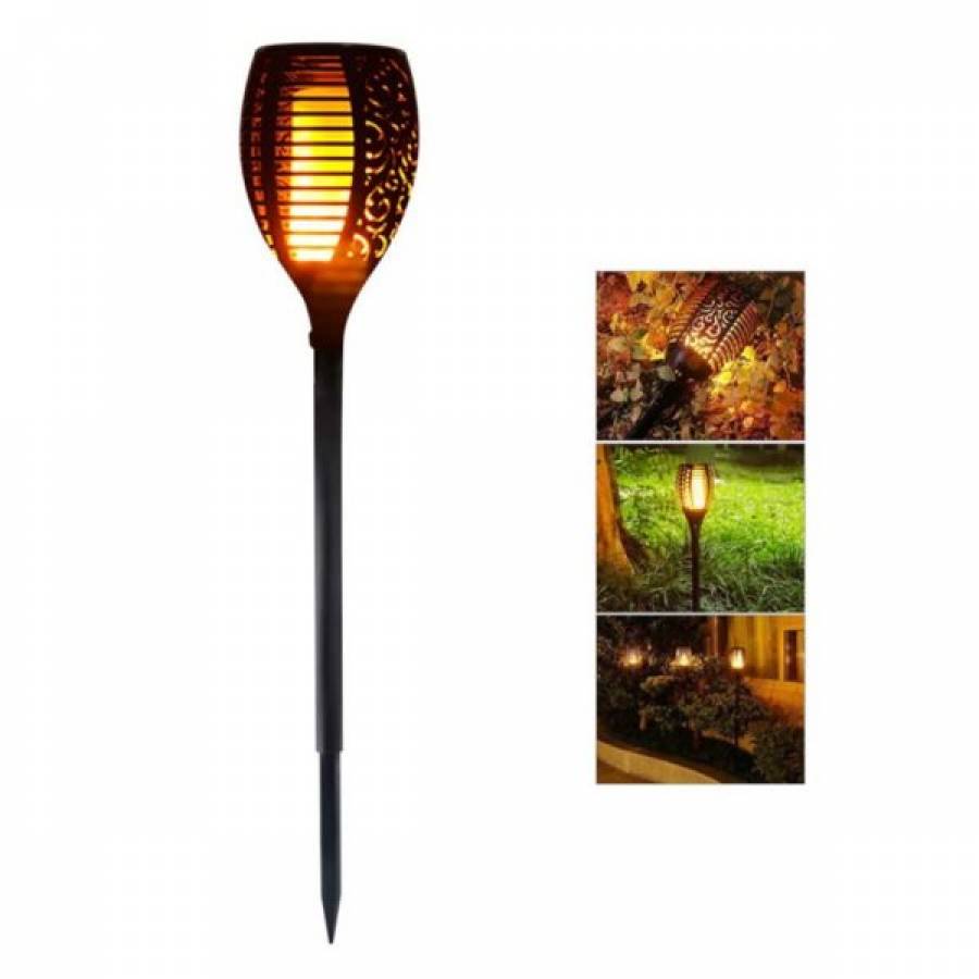 Lampa Solara Pentru Gradina Klausstech, Senzor Crepuscular, Forma Torta, Lumina Led, Waterproof, Acumulator Li-ion 2200 Mah, Flux Luminos 35 Lm, Protectie Supraincalzire, Design Clasic, Negru