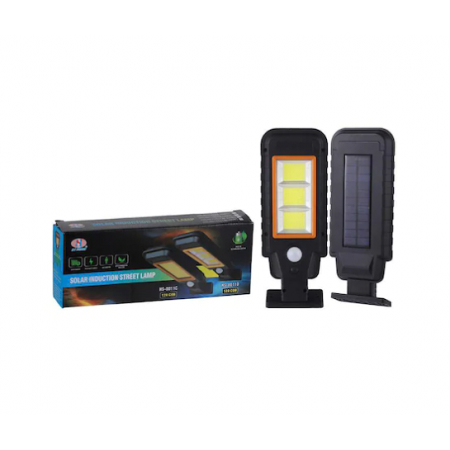 Lampa Solara Profesionala Klausstech Cu Tehnologie Senzor De Miscare, Rezistenta La Apa, Montare Pe Perete, Baterie 2400 Mah Lithium Reincarcabila, Negru