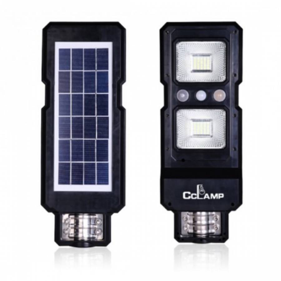 Lampa Stradala KlaussTech Cu Alimentare Solara Si Putere De 70 W, Luminare Led, Tehnologie Cu Senzor De Miscare, Senzor De Lumina, Protectie La Apa Ip65, Panou Solar Si Telecomanda Inclusa,negru