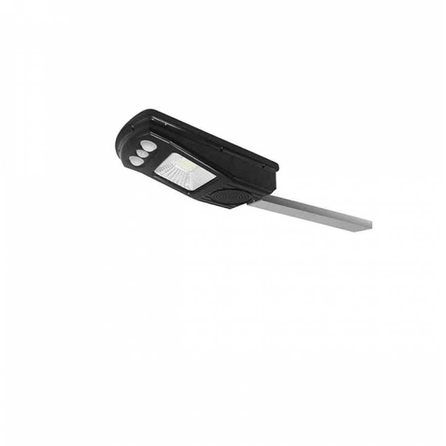 Lampa Stradala De Exterior Klausstech, Putere 30w, Protectie Impotriva Ploii, Baterie Lithium, Senzor De Miscare Inclus, Conectivitate Bluetooth, Telecomanda Inclusa, Negru