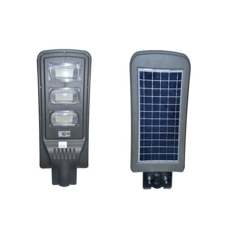 Lampa Stradala Solara Cu Putere 90 W Klausstech , Functia De Senzor Crepuscular Si De Miscare , Flux Luminos 7200 Lm , Tip De Lumina Alb Rece 6500k , Material Abs , Negru