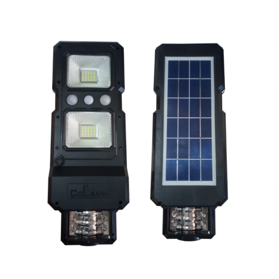 Lampa Stradala Solara Profesionala Cu Putere 70 W, Rezistent La Ploaie Ip65, Autonomie 8-30 Ore, Senzor Miscare Si Lumina, Telecomanda, Negru