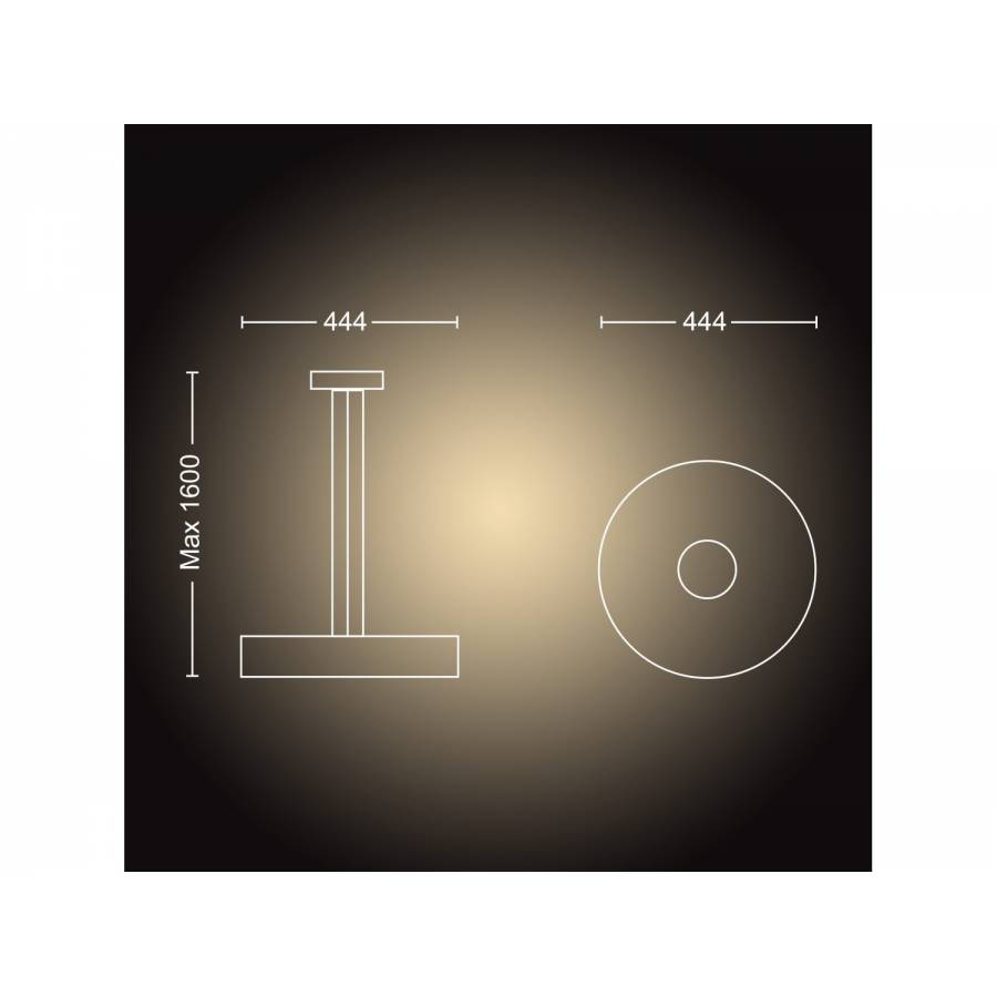 Lampa Suspendata Philips Led Integrat, Tehnologie Bluetooth Prin Aplicatie, Intrerupator Inclus, Material Sticla, Zigbee Light, Contemporan, 3000 Lm, Negru