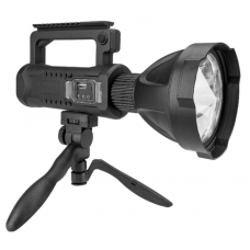 Lanterna Led KlaussTech Reincarcabila, Functie Powerbank, Trepied Inclus, 4 Moduri Iluminare, 4000 Lumeni, 40 W, Incarcare Telefon, Negru