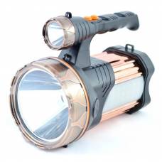 Lanterna Portabila Led Klausstech, 100 W, 5 Moduri De Iluminare, Port Usb, 2 Tipuri De Lumina, Acumulator Reincarcabil, Design Modern, Negru&auriu