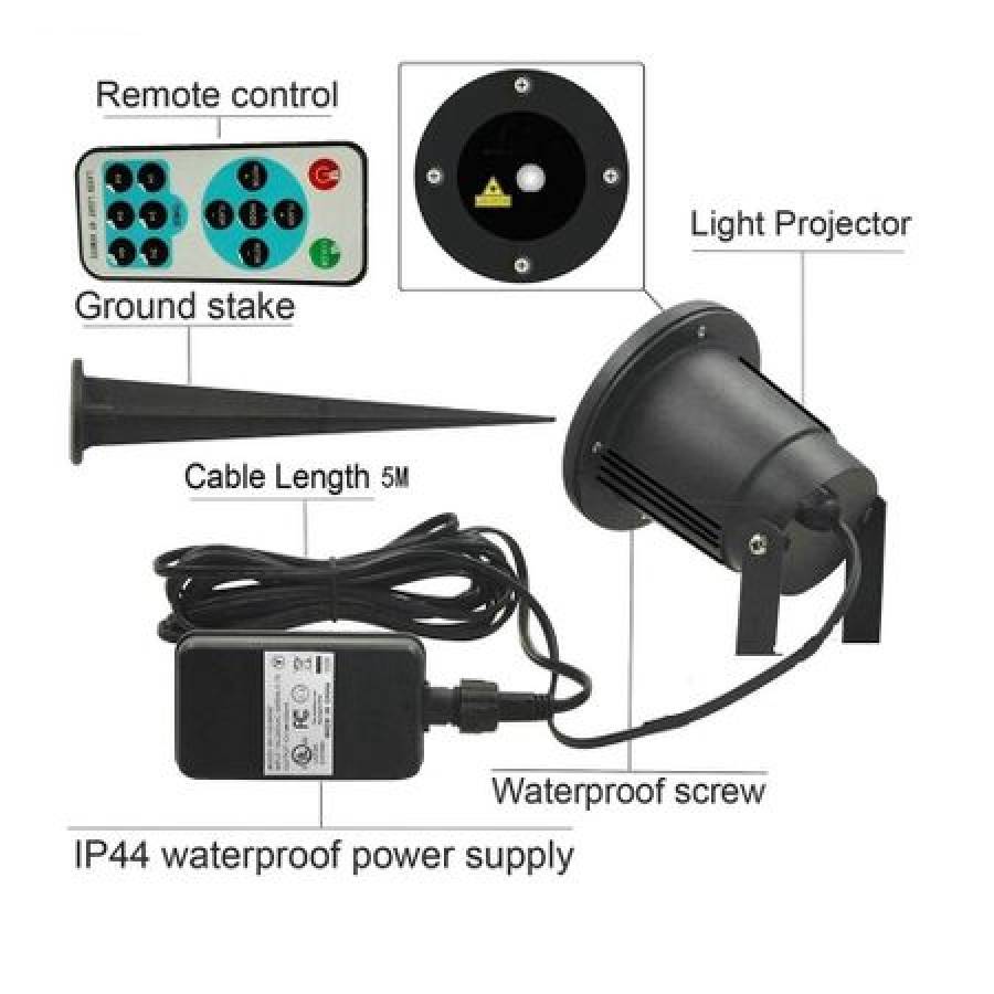 Laser Proiector Dublu, Instalatie, Luminite Decorative Craciun - Magic Star 2018, Putere 10w