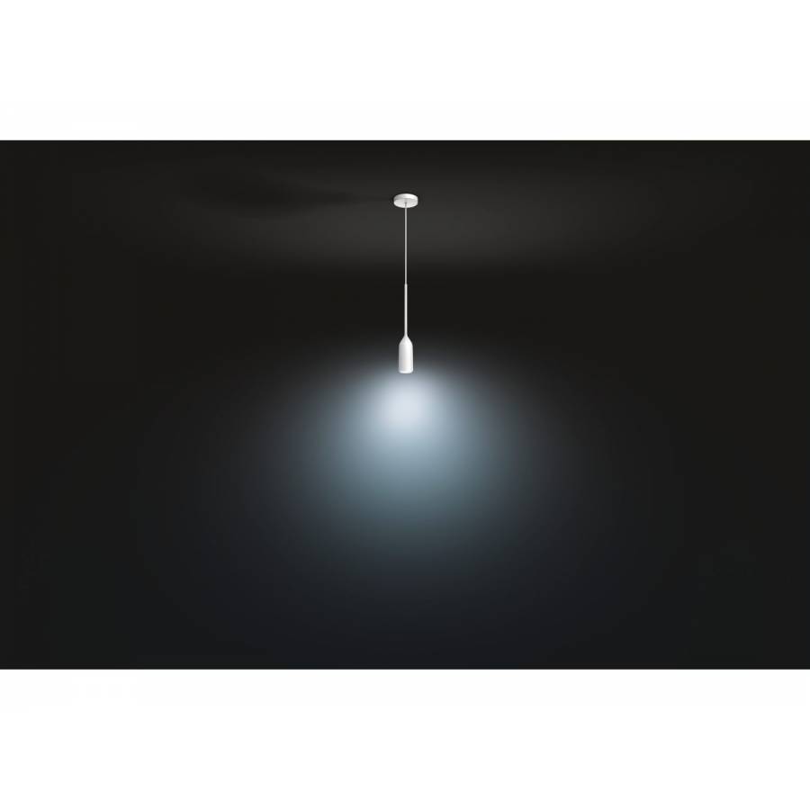 Lustra Philips Cu Led Soclu E27 Cu Ambianta Alba, Metal, Zigbee, 806 Lm, Alimentare 230 V, Autonomie 25000 Ore, 2200 - 6500 K, Alb