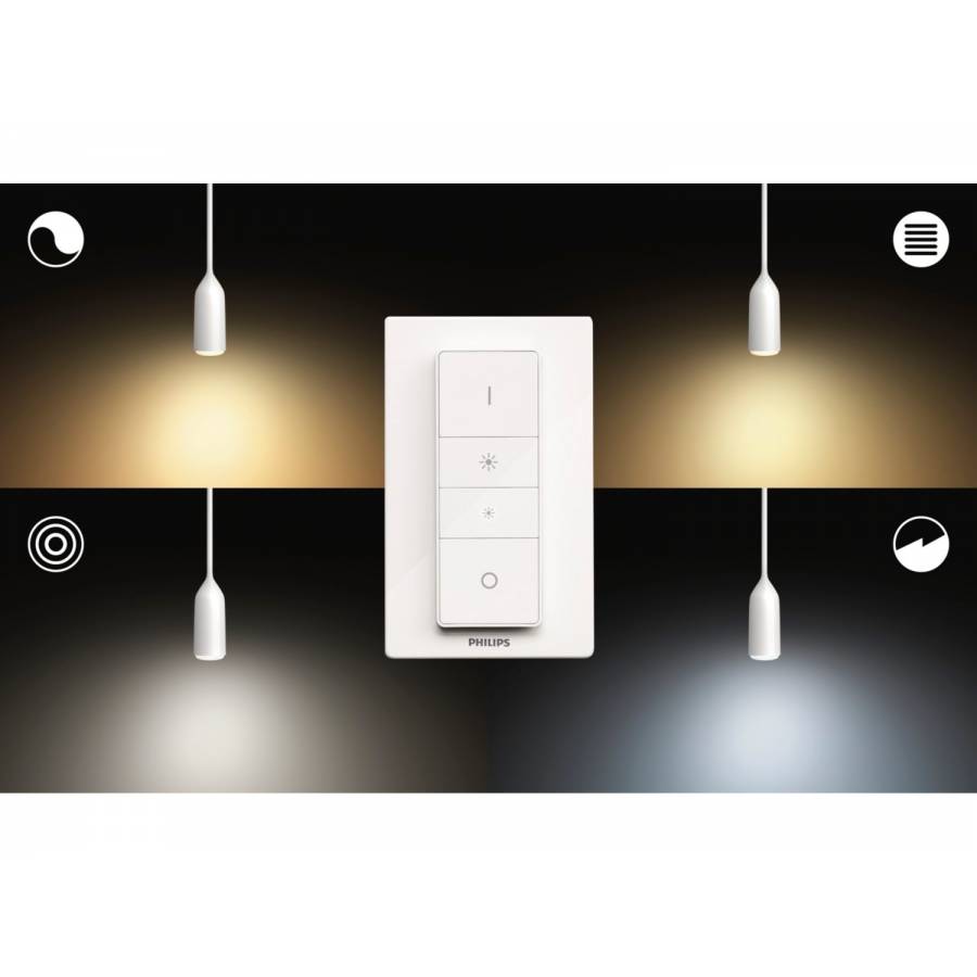 Lustra Philips Cu Led Soclu E27 Cu Ambianta Alba, Metal, Zigbee, 806 Lm, Alimentare 230 V, Autonomie 25000 Ore, 2200 - 6500 K, Alb