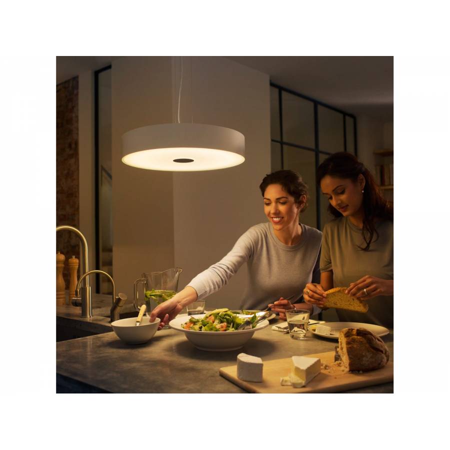 Lustra Profesionala Philips Ambianta Alba, Bluetooth, Led Integrat, Intrerupator Inclus, Metal, Zigbee Light Link, Hue Switch, Modern, Alb