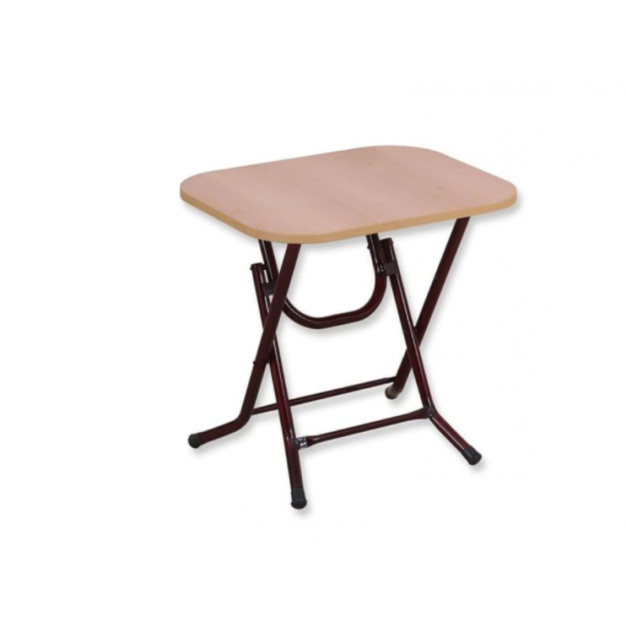 Masa Pliabila KlaussTech, Mdf, Cadru Din Metal, Dimensiune 40x60cm, Destinata Pentru Casa Sau Camping, Design Clasic, Usor De Manevrat Si Depozitat, Crem