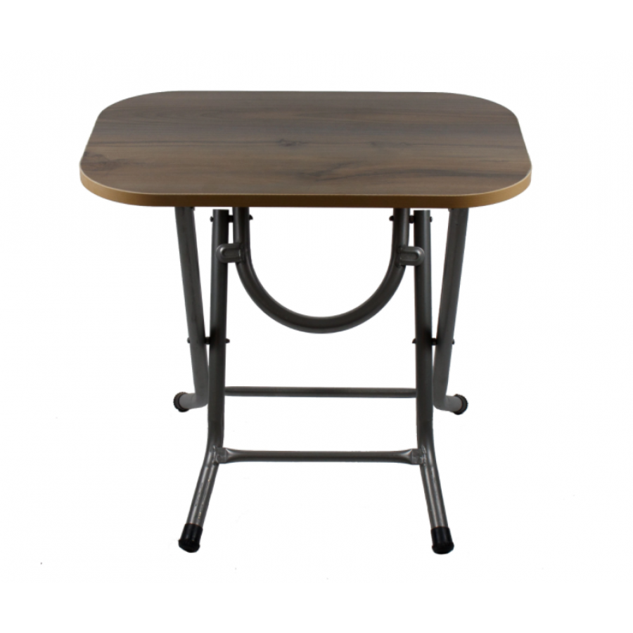 Masa Pliabila KlaussTech, Mdf, Cadru Din Metal, Dimensiune 40x60cm, Destinata Pentru Casa Sau Camping, Design Clasic, Usor De Manevrat Si Depozitat, Maro