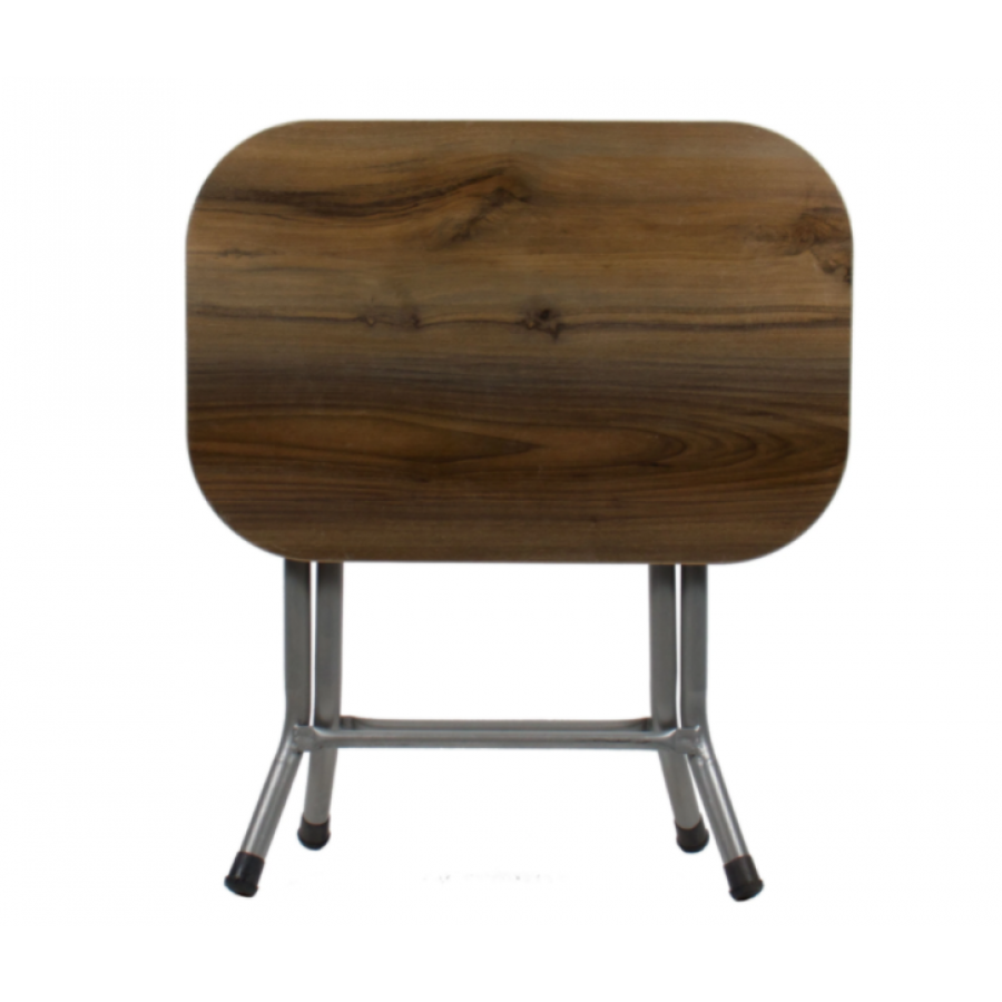 Masa Pliabila KlaussTech, Mdf, Cadru Din Metal, Dimensiune 40x60cm, Destinata Pentru Casa Sau Camping, Design Clasic, Usor De Manevrat Si Depozitat, Maro